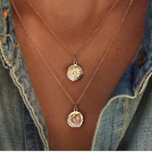 FP Layered gold pendant choker